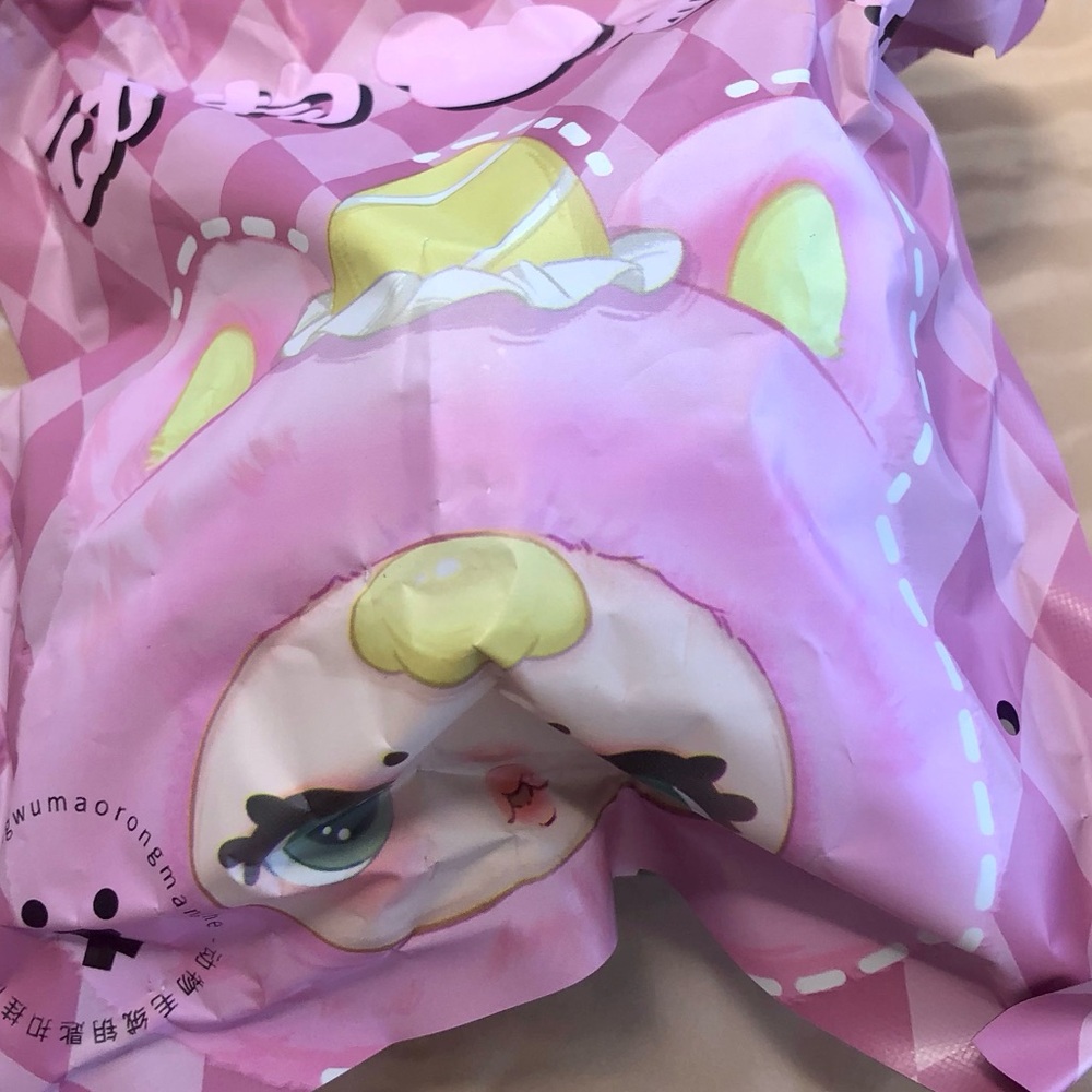 Baby Three Macaron Cute Bunny Plush Keychain Pendant - Sealed Package (no box) - Picture 7 of 7